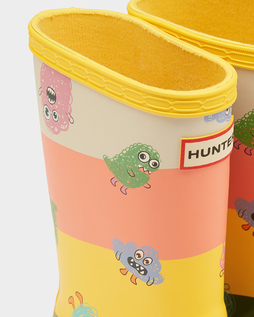 Botas De Agua Hunter Niños Amarillo Original First Classic Scribble Print 837946-VMB